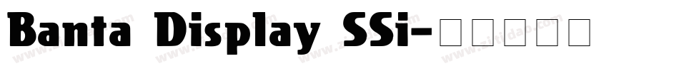 Banta Display SSi字体转换